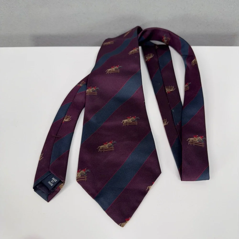 Polo Ralph Lauren Necktie Mens Mixed Equestrian Paisley Silk Lot 3 Handmade